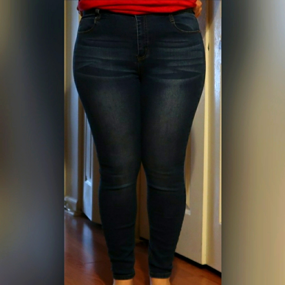 Dark blue jeans